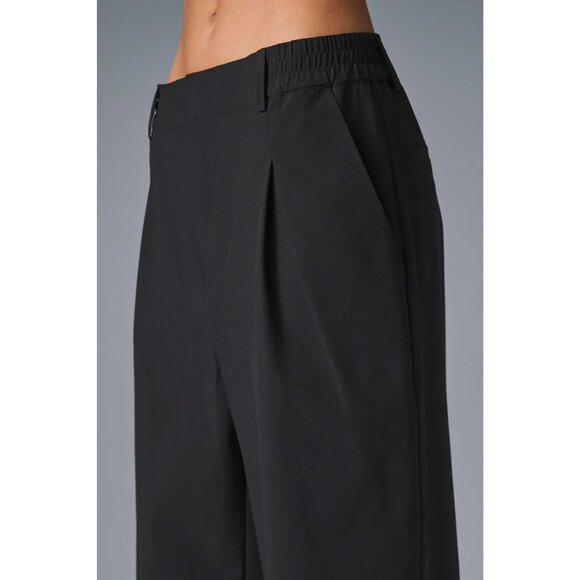 ALO Yoga High-Waist Pursuit Black Trouser Pants Women's Small - Picture 4 of 9